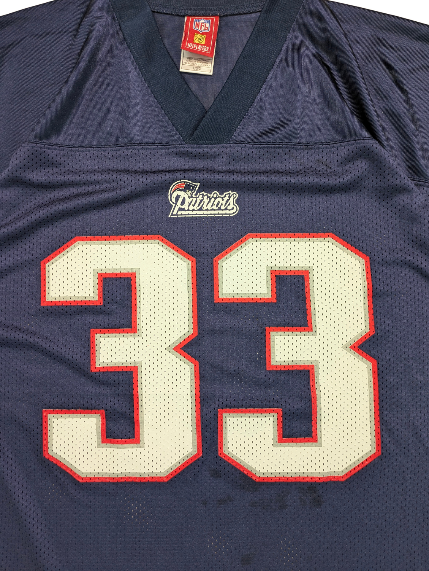 NFL Players New England Patriots Jersey Faulk 33 Navy L 2000er