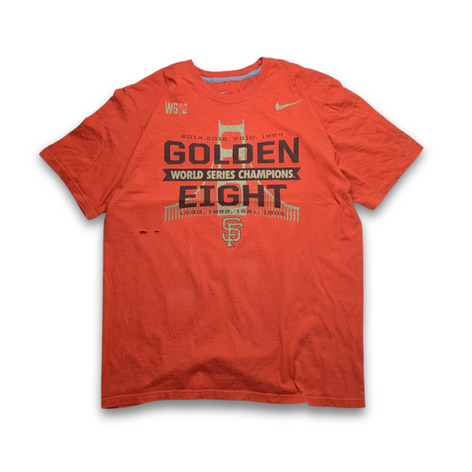 MLB Nike San Francisco Giants World Series 2014 T-Shirt Orange Gold Large