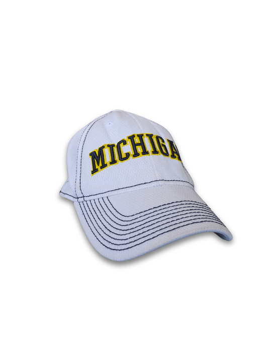 College Adidas Michigan Fitted Cap Weiß L-XL (fits 7 3/8)