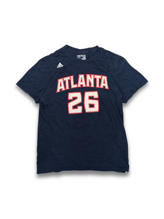 NBA Atlanta Hawks T-Shirt No. 26 Korver Navy Backprint Large