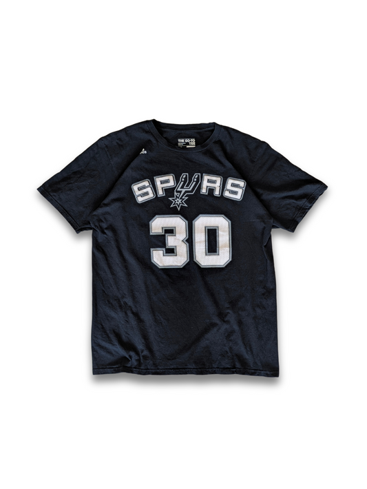 NBA Adidas San Antonio Spurs No. 30 West T-Shirt schwarz Large