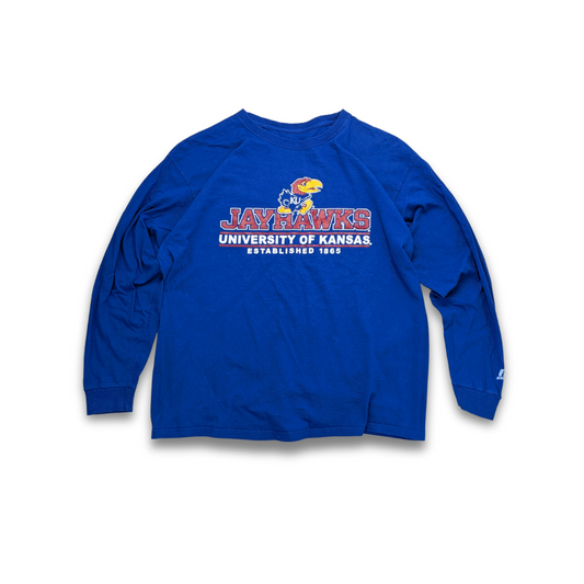 College University of Kansas Jayhawks Longsleeve Blau X-Large