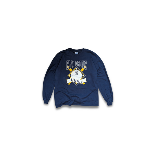 College Elk Grove Baseball Longsleeve Navy X-Large