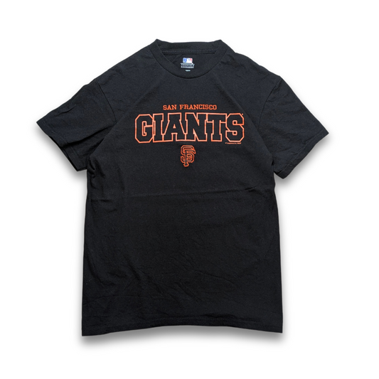 MLB San Francisco Giants T-Shirt Embroidered Schwarz Orange Medium