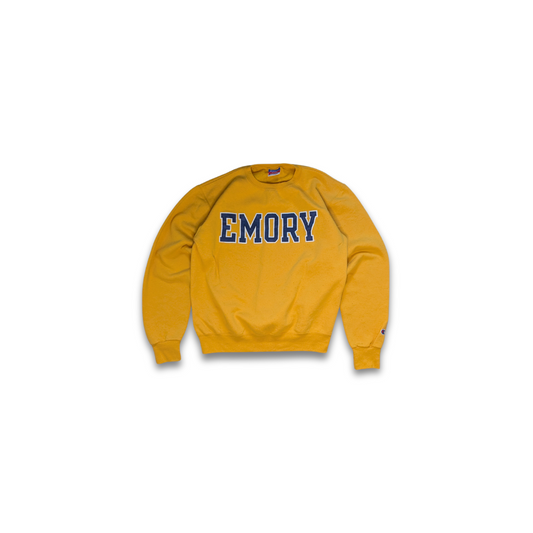 Champion College Emory University Sweatshirt Gelb Small