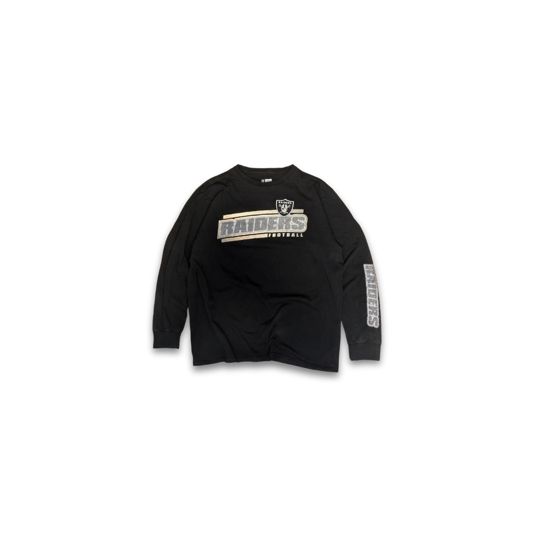 NFL Las Vegas Raiders Longsleeve mit Sleeveprint Schwarz X-Large