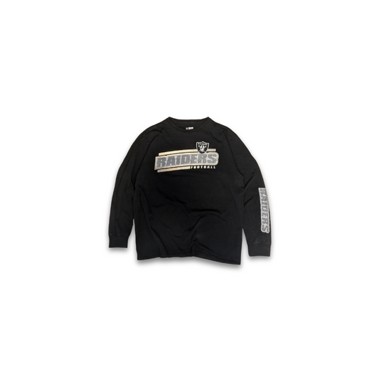 NFL Las Vegas Raiders Longsleeve mit Sleeveprint Schwarz X-Large
