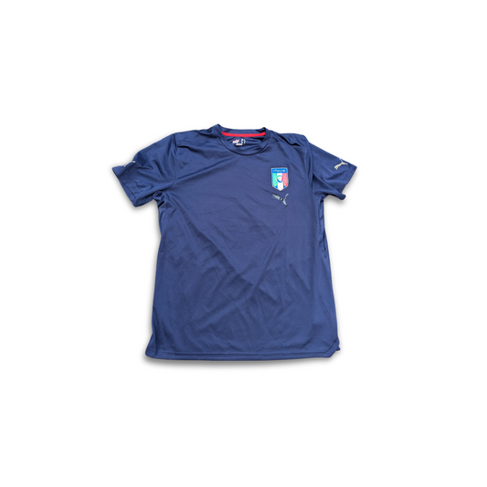 Dunkelblaues Puma Italien Trainingstrikot Large mit Brustlogo