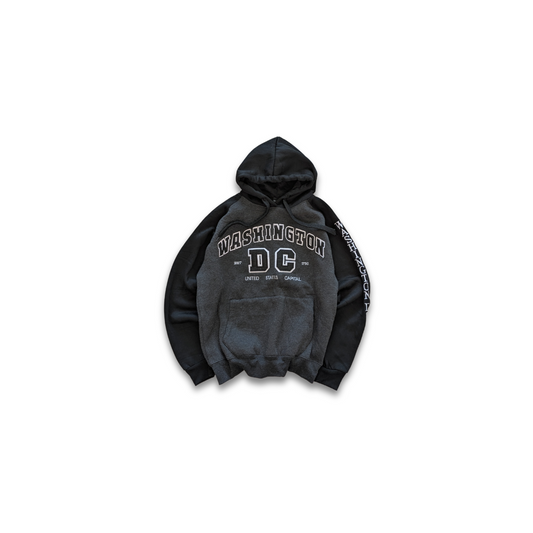Basic Washington DC Hoodie Grau / Schwarz Large
