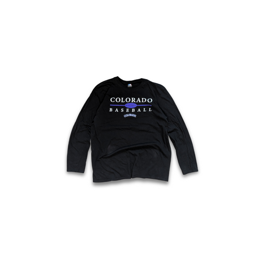 MLB Colorado Rockies Longsleeve Schwarz Large / X-Large