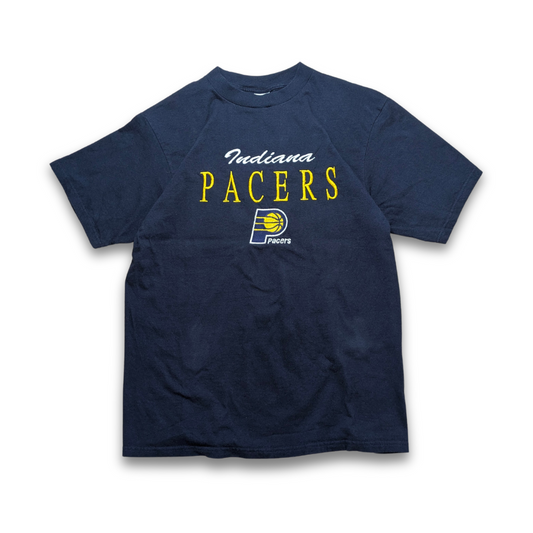 NBA Indiana Pacers Vintage 90s Embroidered T-Shirt Navy Large