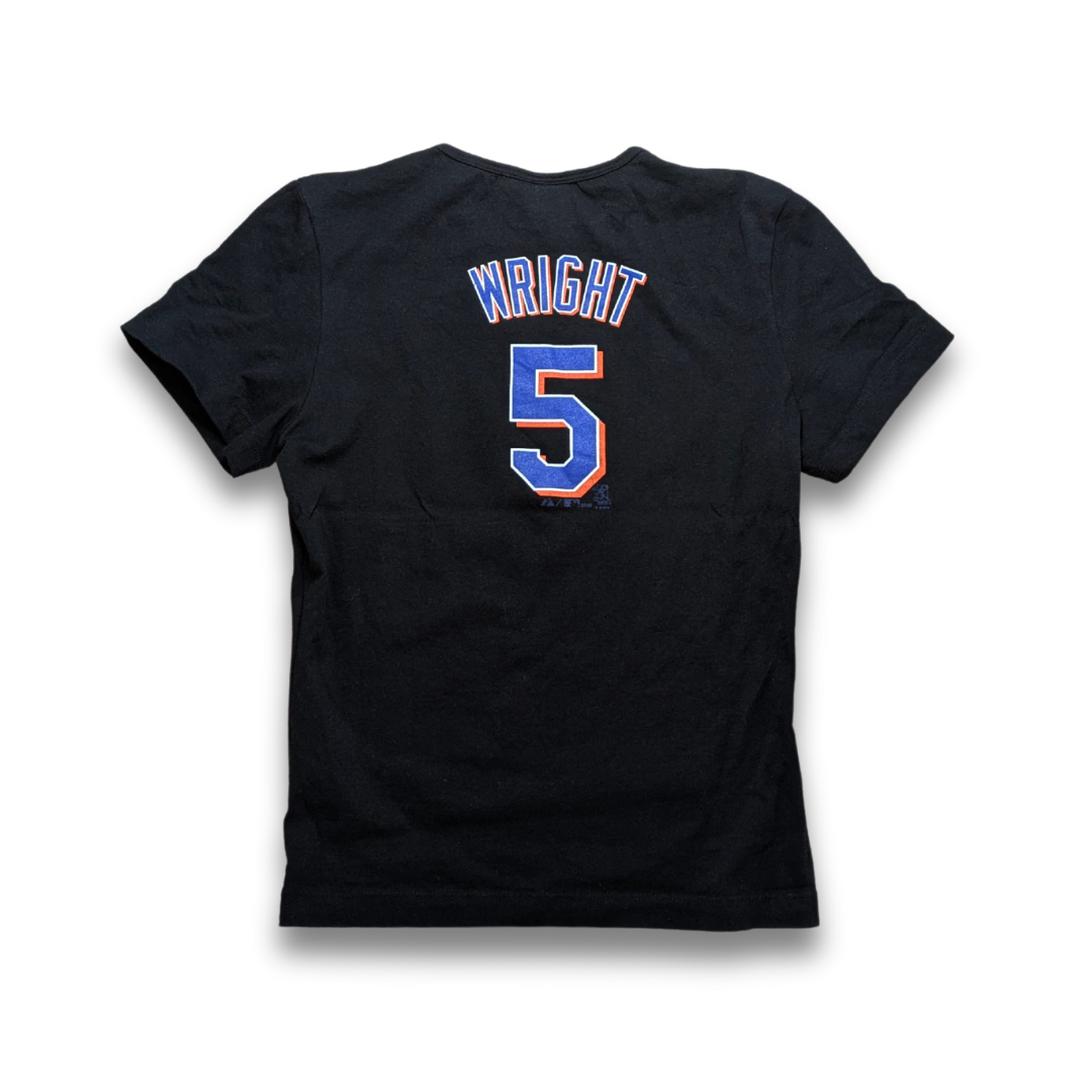 MLB New York Mets 2008 T-Shirt David Wright 5 Frauen Schwarz Large