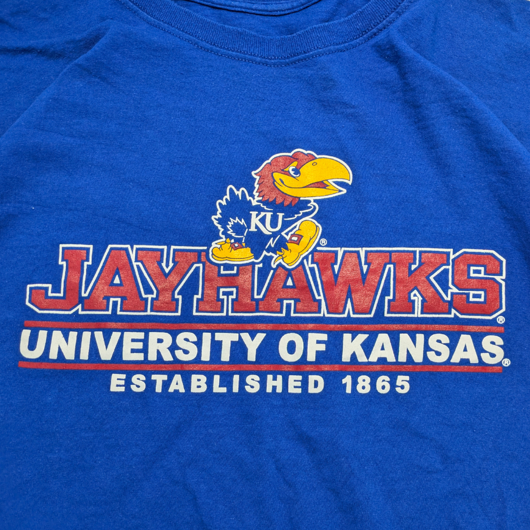 College University of Kansas Jayhawks Longsleeve Blau X-Large