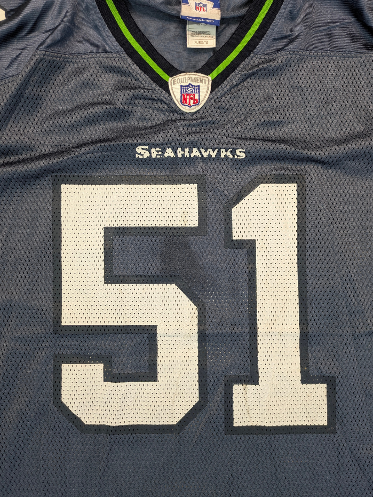 Reebok NFL Seattle Seahawks Jersey 2005 2006 Graublau XL Tatupu 51
