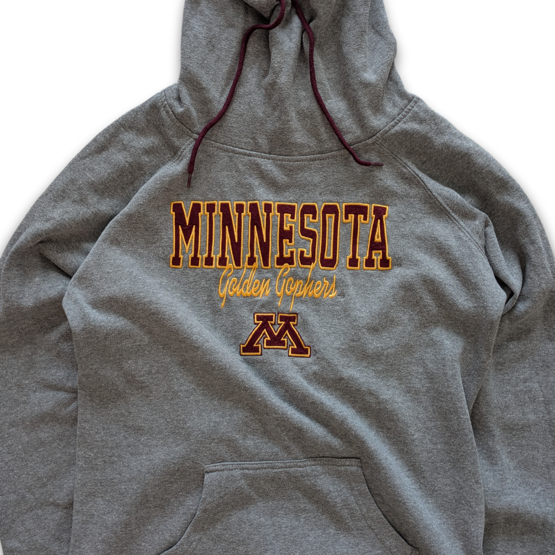 College Minnesota Golden Gophers Schalkragen Sweater Grau Damen Large