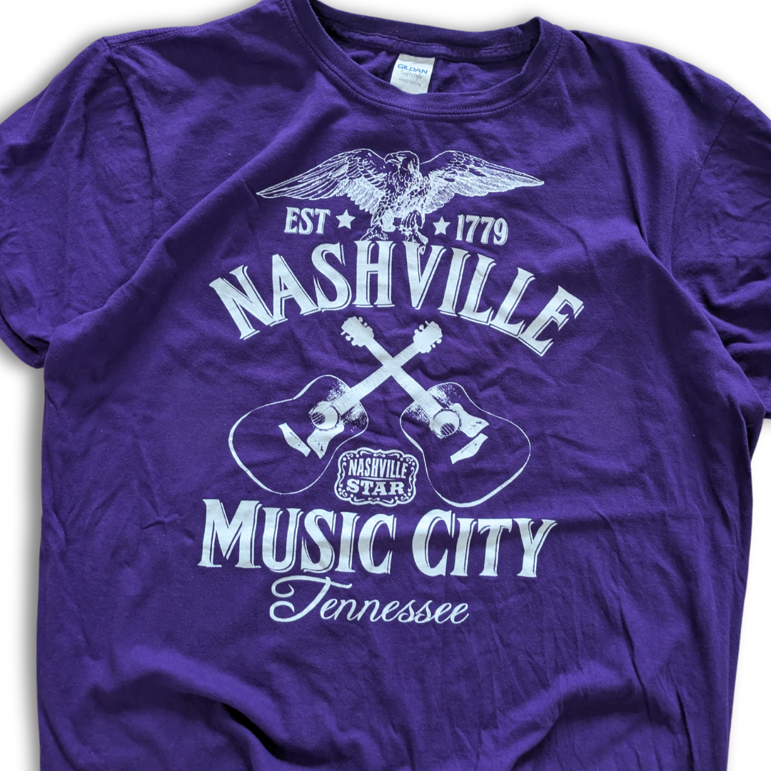 Basic Nashville Tennesse T-Shirt Lila Medium