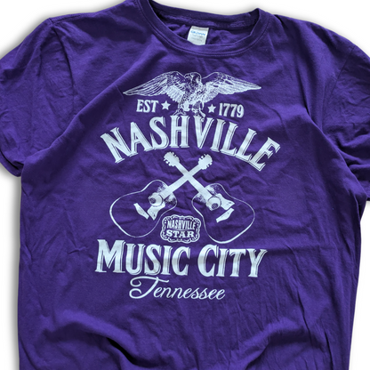 Basic Nashville Tennesse T-Shirt Lila Medium