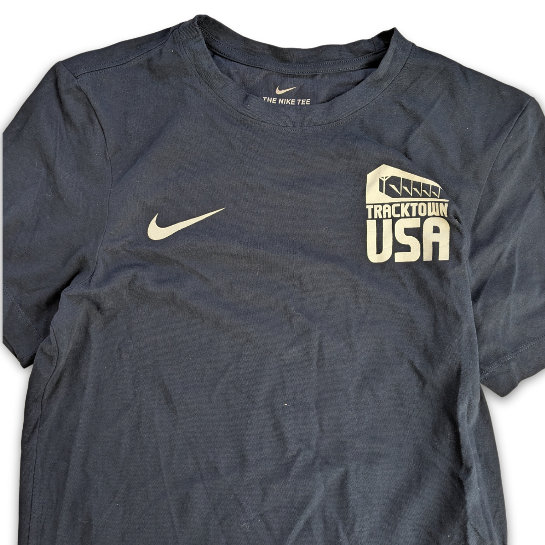 Basic Nike Tracktown USA DriFit T-Shirt Navy Small