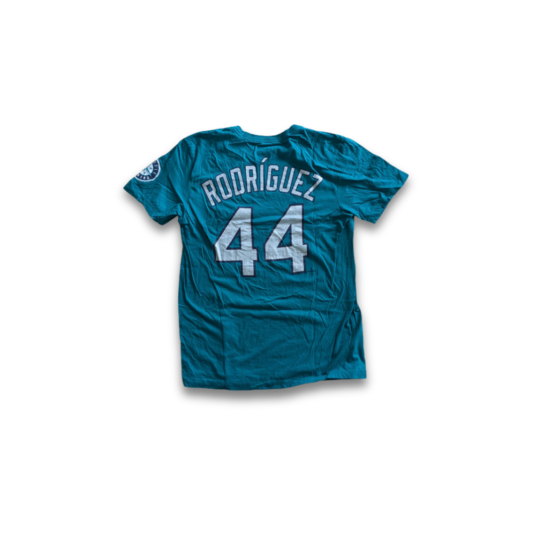 Türkises Nike MLB Seattle Mariners Julio Rodriguez 44 T-Shirt Medium