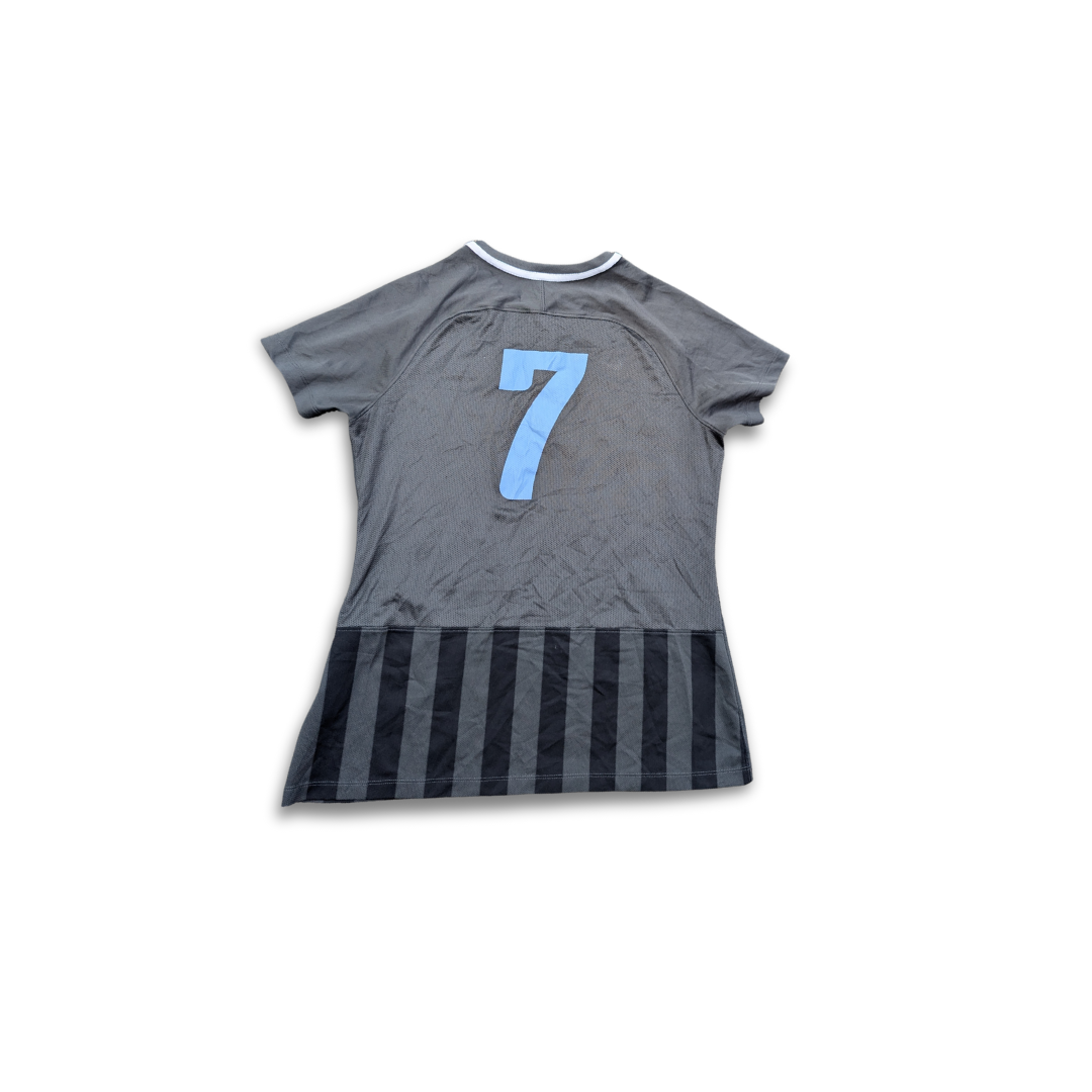 Graues Nike Blackhawks Soccer Club Trikot Large mit Rückennumer "7"
