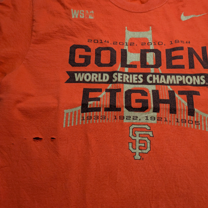 MLB Nike San Francisco Giants World Series 2014 T-Shirt Orange Gold Large