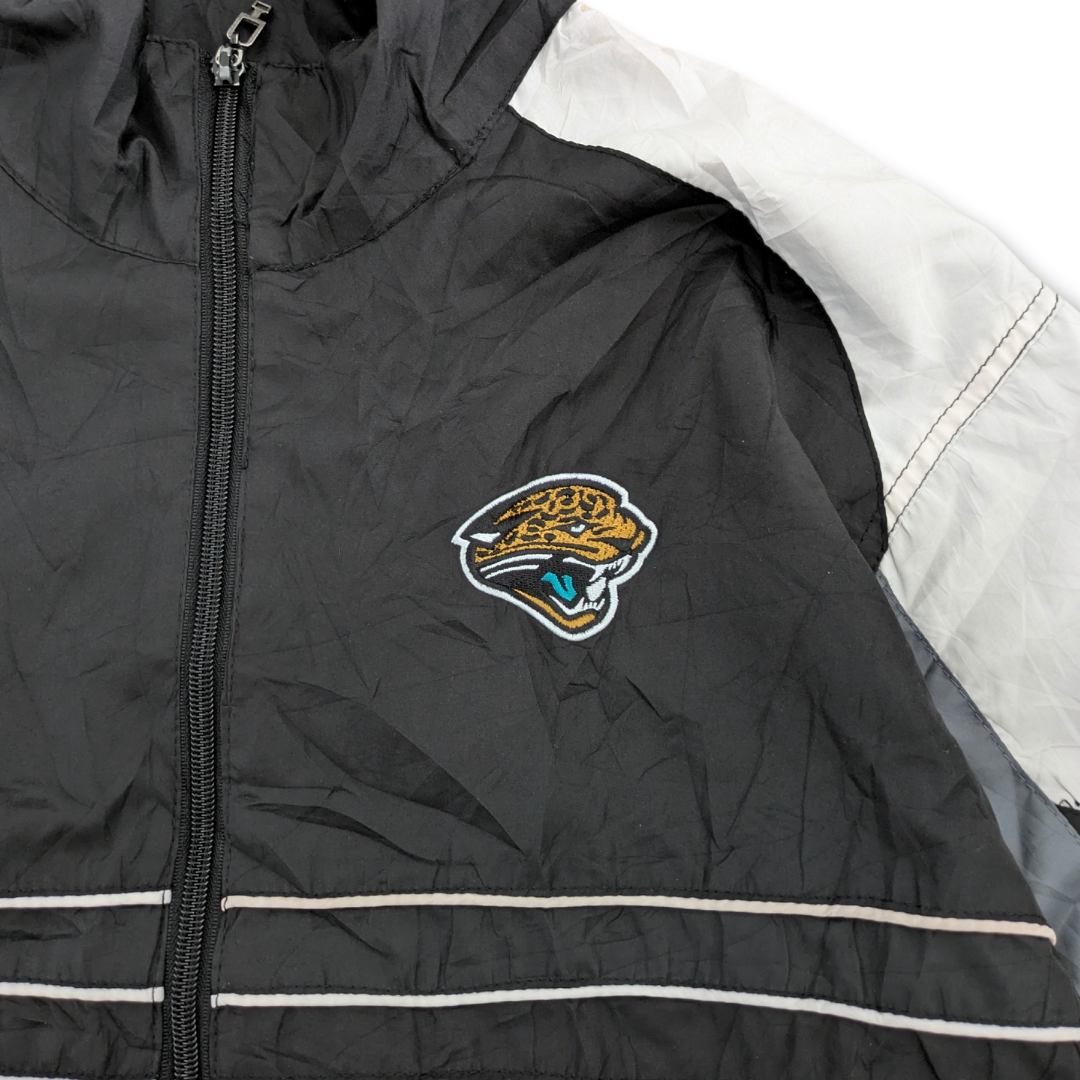 NFL Reebok Jacksonville Jaguars Windbreaker Schwarz Weiß X-Large