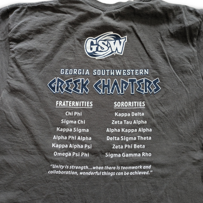 College Georgia Southwestern Greek Week 2022 T-Shirt Dunkelgrau Large