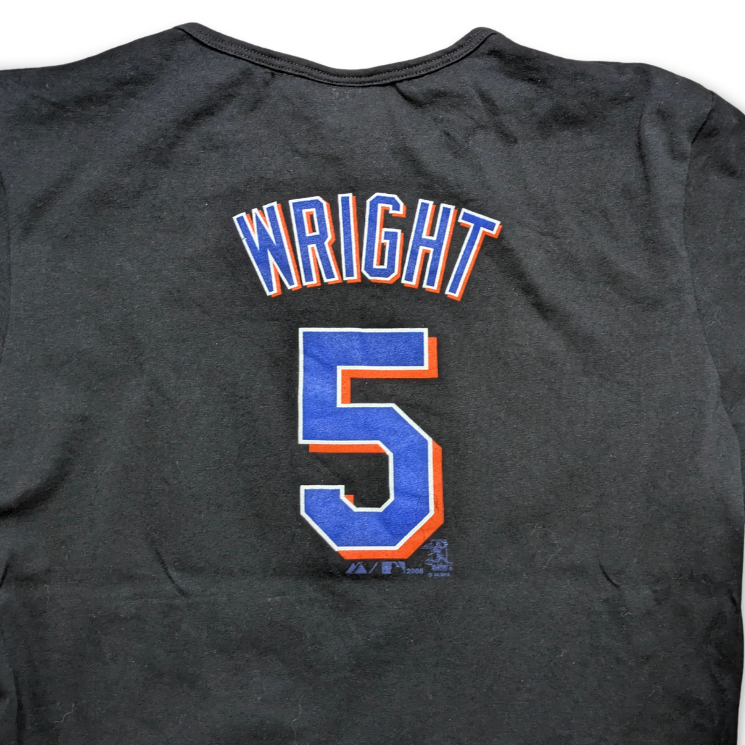 MLB New York Mets 2008 T-Shirt David Wright 5 Frauen Schwarz Large