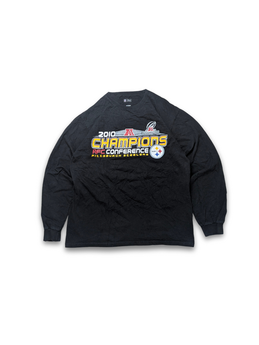 NFL 2010 AFC Champion Pittsburgh Steelers Longsleeve schwarz Large