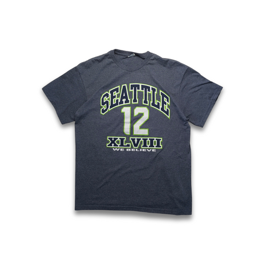 NFL Seattle Seahawks 12 Washed Blau Grau T-Shirt Medium / Large
